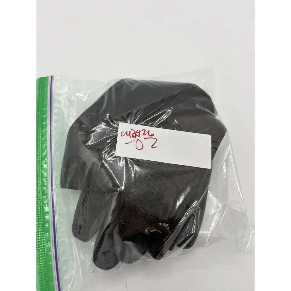 FOWNES BROTHERS Black Leather Cashmere Lined Gloves Size 8 (Medium)